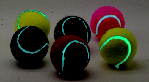 GLOW IN THE DARK TENNIS BALLS