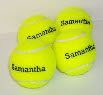  tennis balls,  personalised tennis balls for presents,gifts