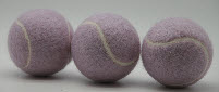  pastel colored  tennis balls