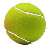 Yellow tennis balls with white seams 