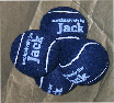 blue tennis balls,personalised