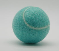 pastel coloured tennis ball