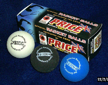 Official Racketballs, Racket balls, Racketball balls, made in England by  Price