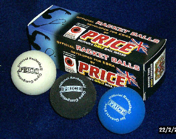 Official Racketballs, Racket balls, Racketball balls, made in England by  Price