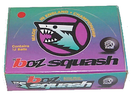 BOZ, squash balls, made by Price of Bath