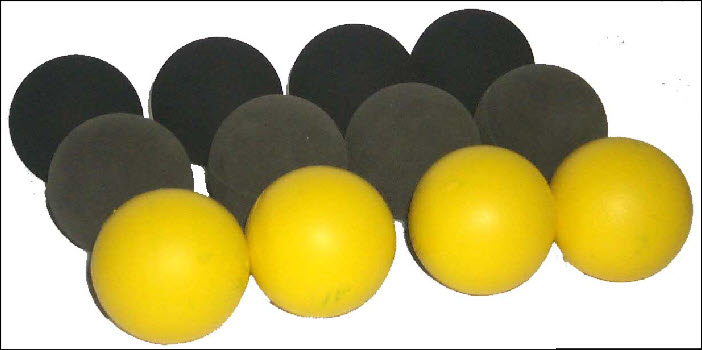 Rubber- balls -for playground-school use-and training-made in England-by Price of Bath