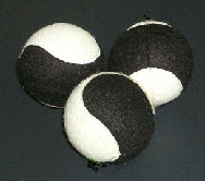 black and white two colour tennis balls