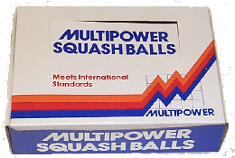 Multipower, squash balls, made by Price of Bath