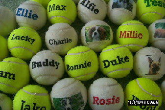 Dog balls personalized