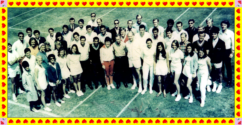 Wimbledon players including Rod Laver,Billy Jean,Arthur Ashe etc