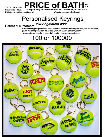 personalised  tennis ball keyrings, personalised,tennis ball keyrings, personalized