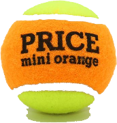 Orange mini tennis ball