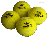 Tennis balls, made in England