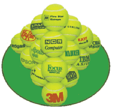 Personalised Tennis Balls branded,printed,with company names