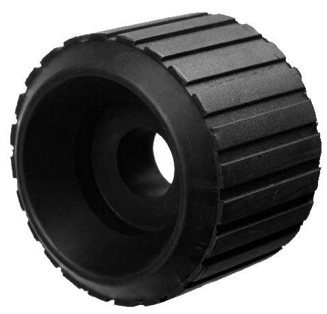 Ribbed RUBBER roller for boat traile.r70 degree hard rubber for non marking and protection