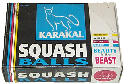 Karakal squash balls,made by J Price
