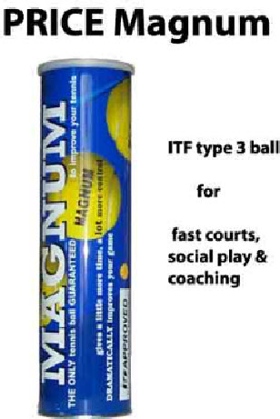 TYPE 3 TENNIS BALLS  for fast courts,made by J Price