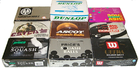 Dunlop squash balls,Oliver squash balls,Wilson squash balls,Ascot squash balls,Donney squash balls,Pribce squash balls,ESTCA squash balls,Intersport squash balls